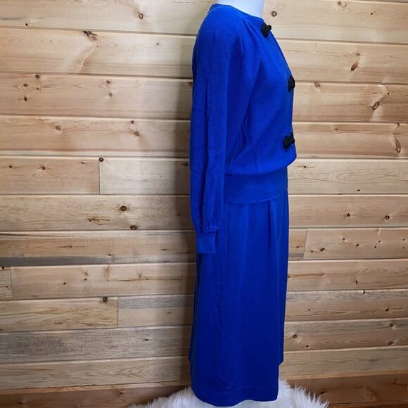 Vintage Ciao Ltd. Pure New Wool Bow Dress 10 - Picture 6 of 7